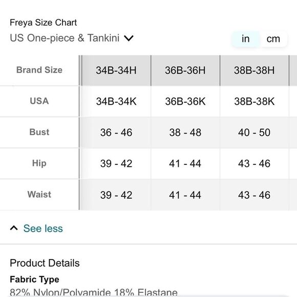 Freya BLACK Remix
Convertible Underwire One-Piece Swimsuit, size US 34H - Picture 9 of 16